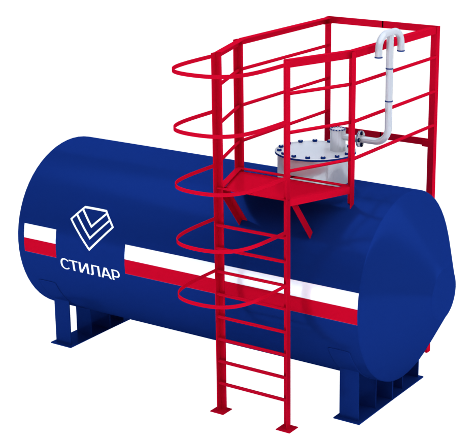 Горизонтальный резервуар РГСН для нефтепродуктов 75 м³ от завода-производителя